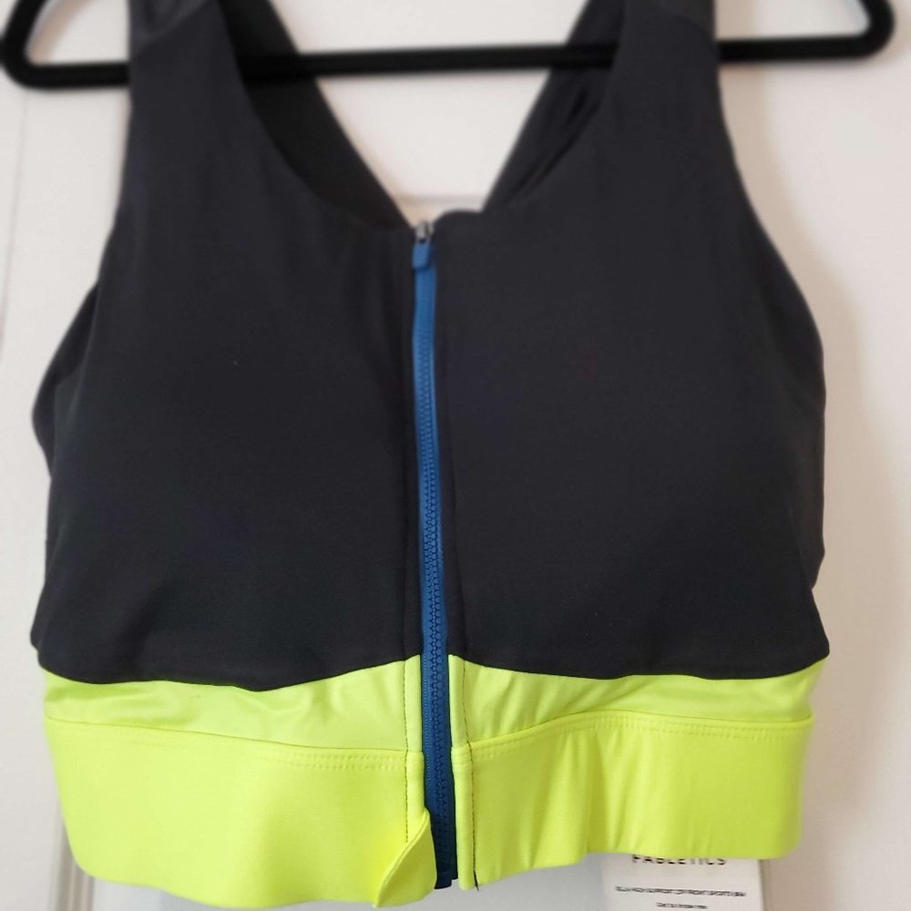 NWT Fabletics Ella High Support Zip Front Sports Bra 2X/18-20